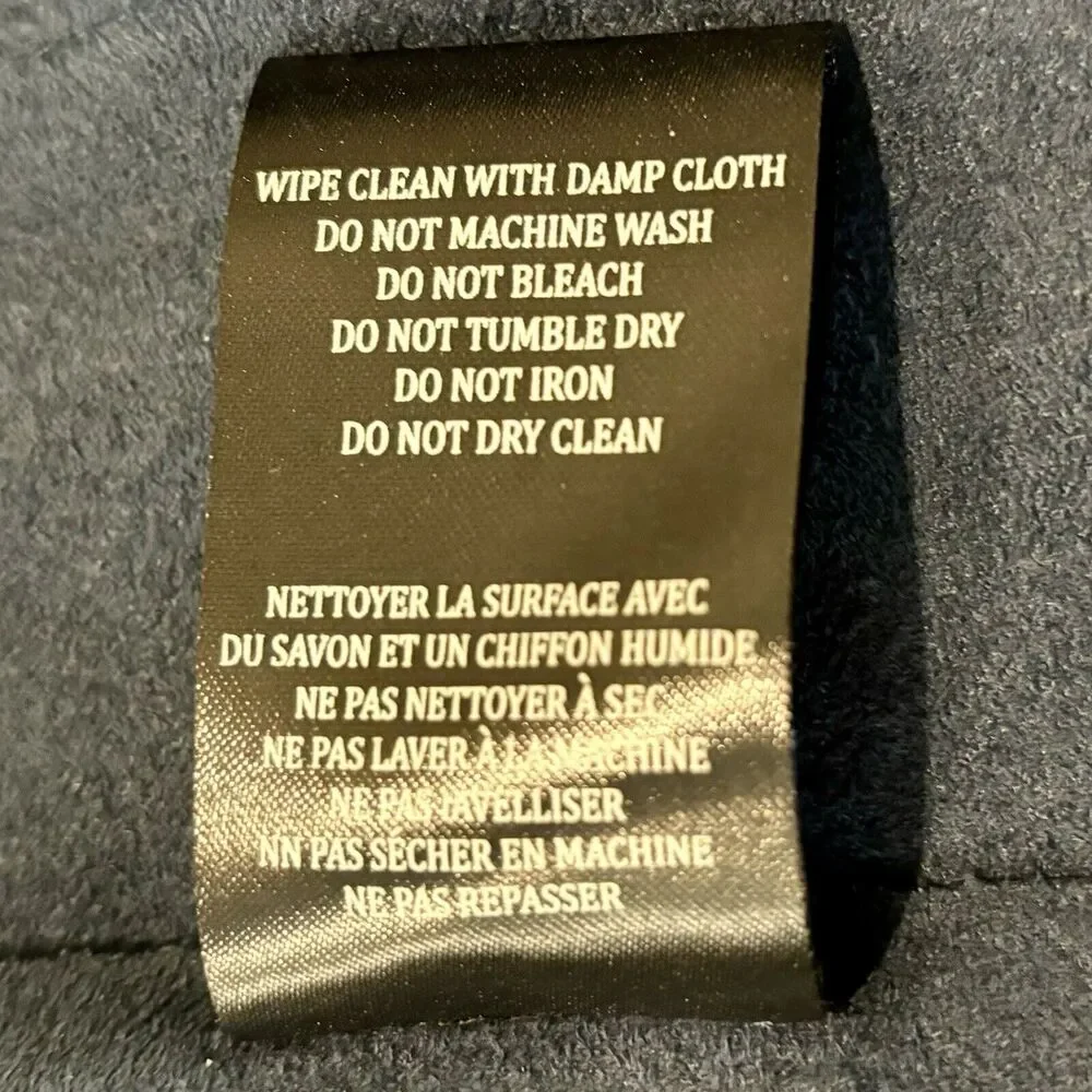 Blank NYC Jacket Large Dark Blue Faux Leather Zip Front Pockets - Picture 13 of 15